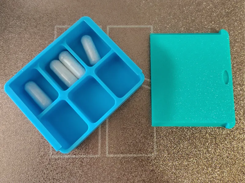 Pill Box Sliding dovetail lid - Mini slide box