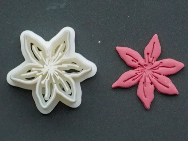Lily Flower Polymer Clay Cutter Earrings Necklaces
