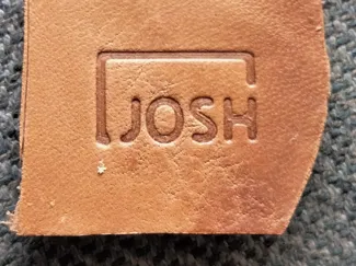 Leather stamp brand Josh