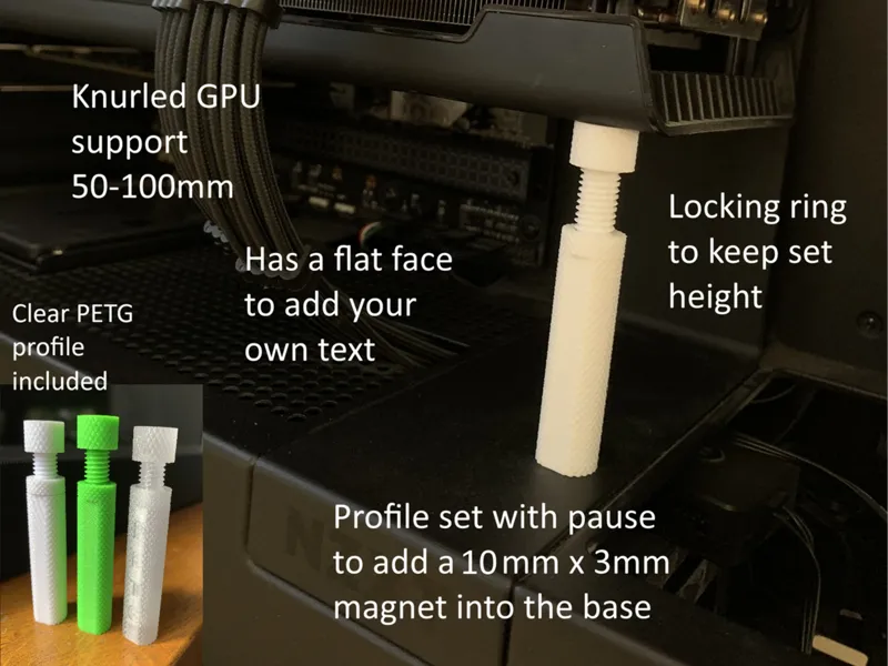 Adjustable Gpu support / anti sag / riser
