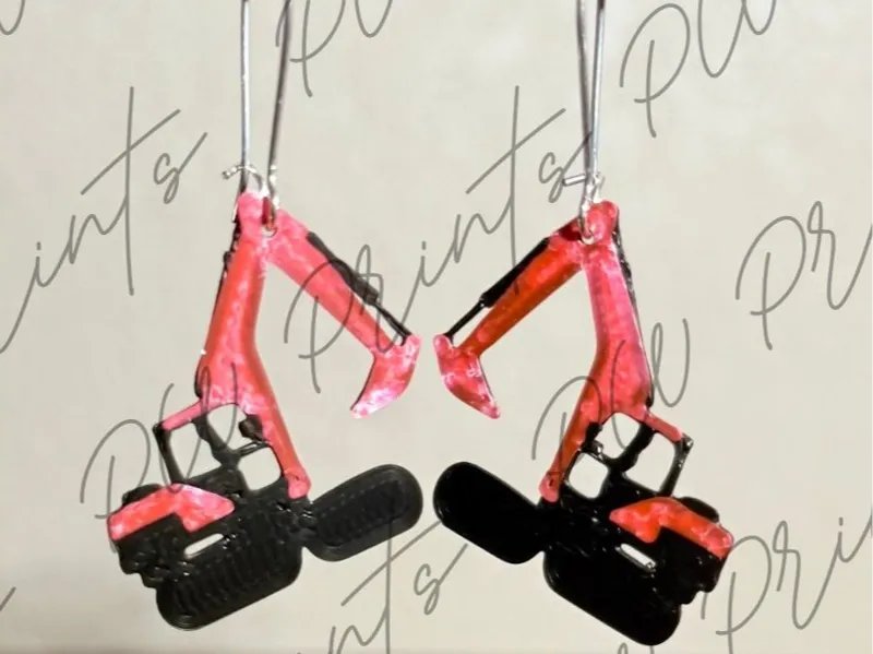 Excavator Jewelry earrings neckalce charm