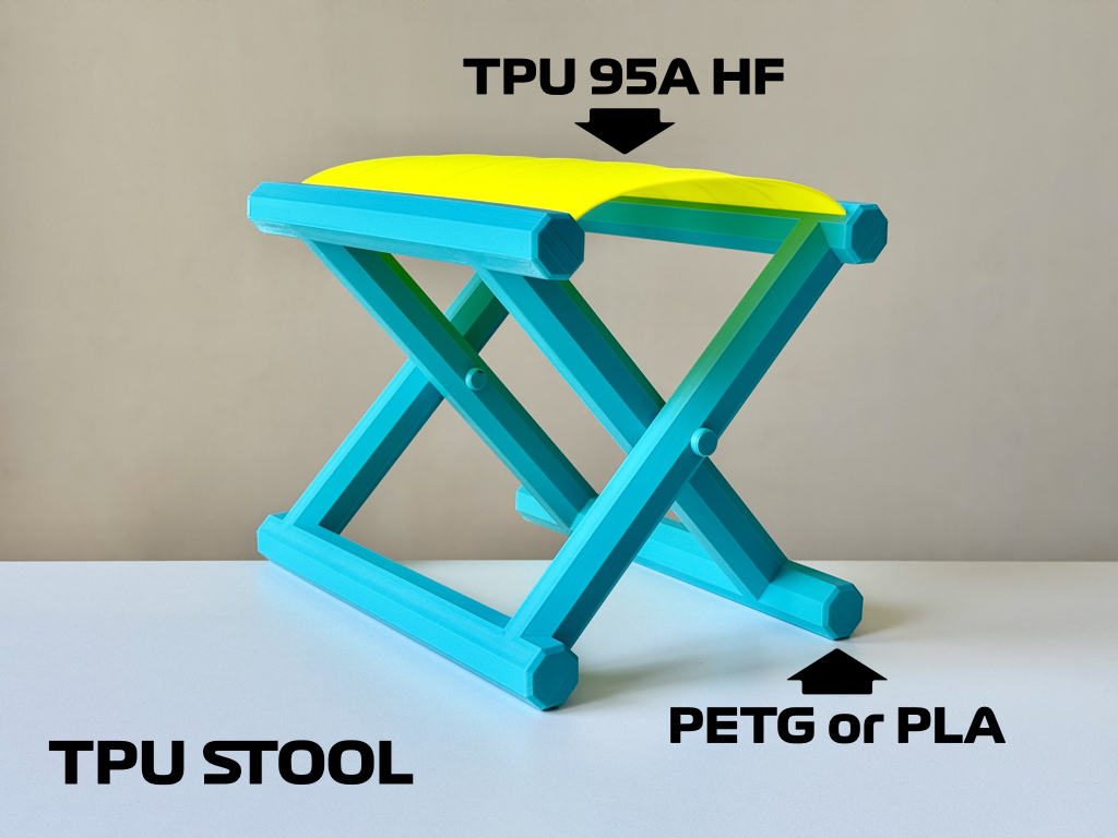 Miniatura 1 do modelo 3D TPU马扎 ｜ TPU Stool