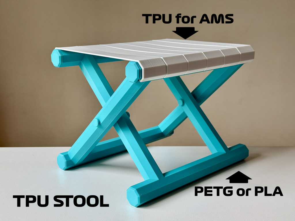Miniatura 2 do modelo 3D TPU马扎 ｜ TPU Stool