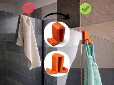 No Drill Shower Hook – 2s Install