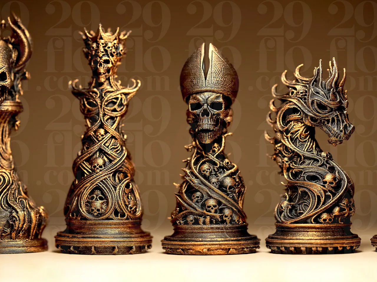 Gothic Ornamental Chess Set view 4