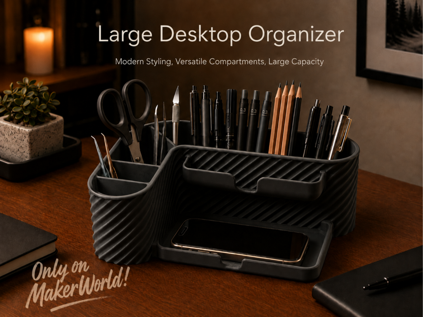 Large Desktop Organizer - Spiral Design - 1