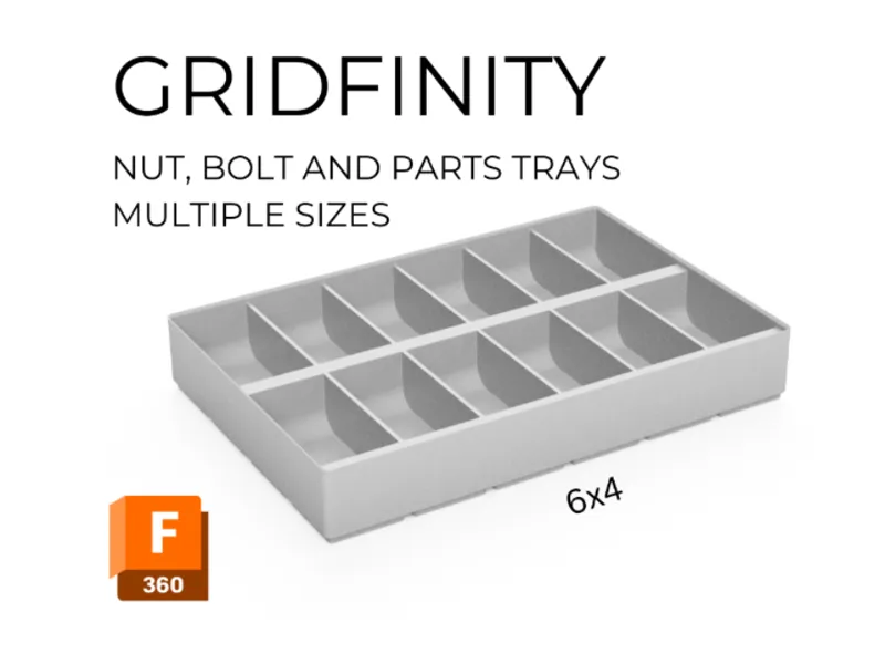 Gridfinity Nut Bolt and Parts Trays