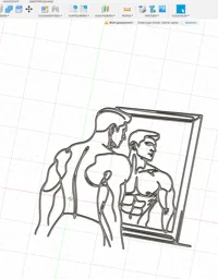 Silhouette homme au miroir — photo 5