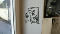 Silhouette homme au miroir — photo 3