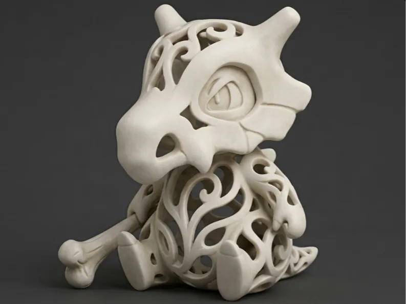 Pieza para disfraz o exhibición: Ornamental Filigree Cubone pokemon. Referencia del modelo original.