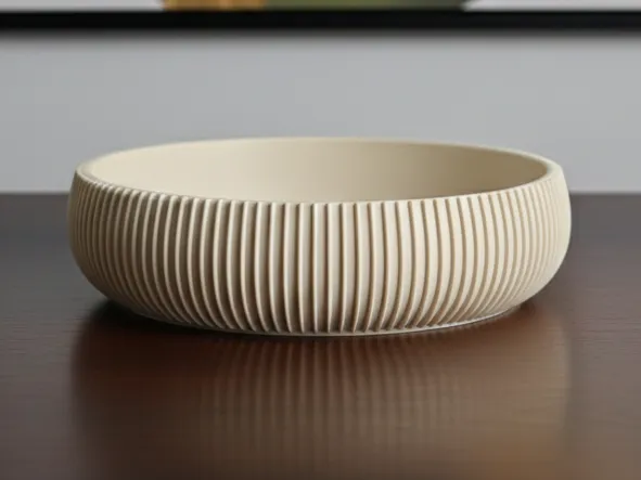 Bowl - Striped Design Low Catch All Tray