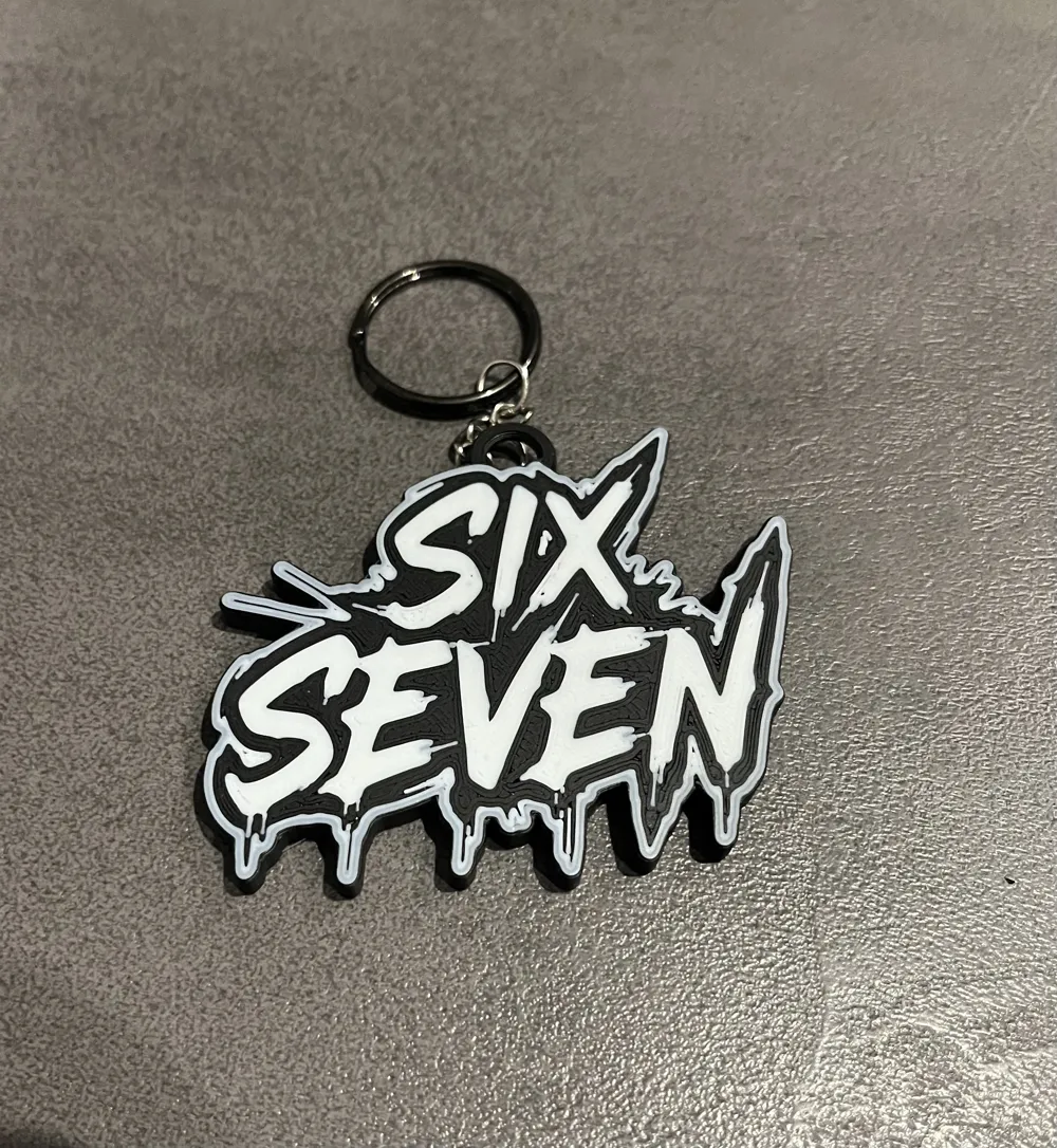 SIX-SEVEN Keychain - Free 3D Print Model - MakerWorld