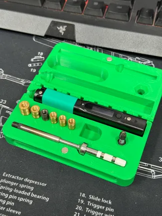 PINECIL storage case with heatset insert 