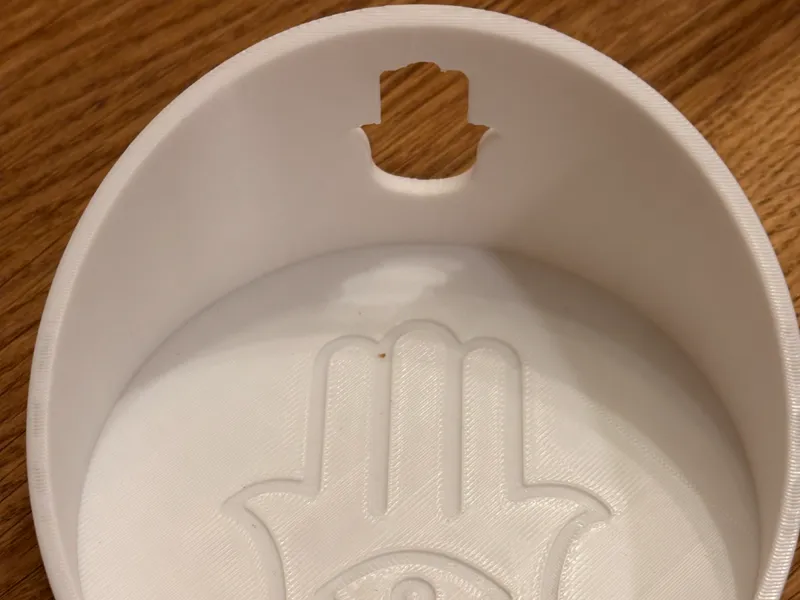 Hamsa Coaster Holder with side cutout