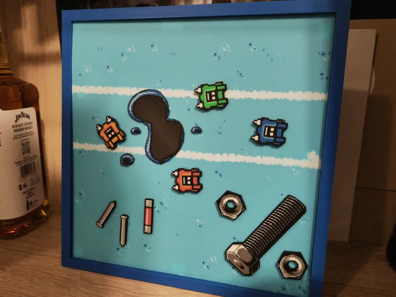 3D Arcade Retro Wallart Diorama Micro Machines