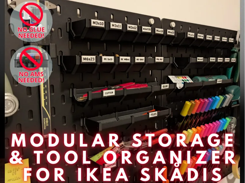 Modular Storage & Tool Organizer for IKEA SKÅDIS