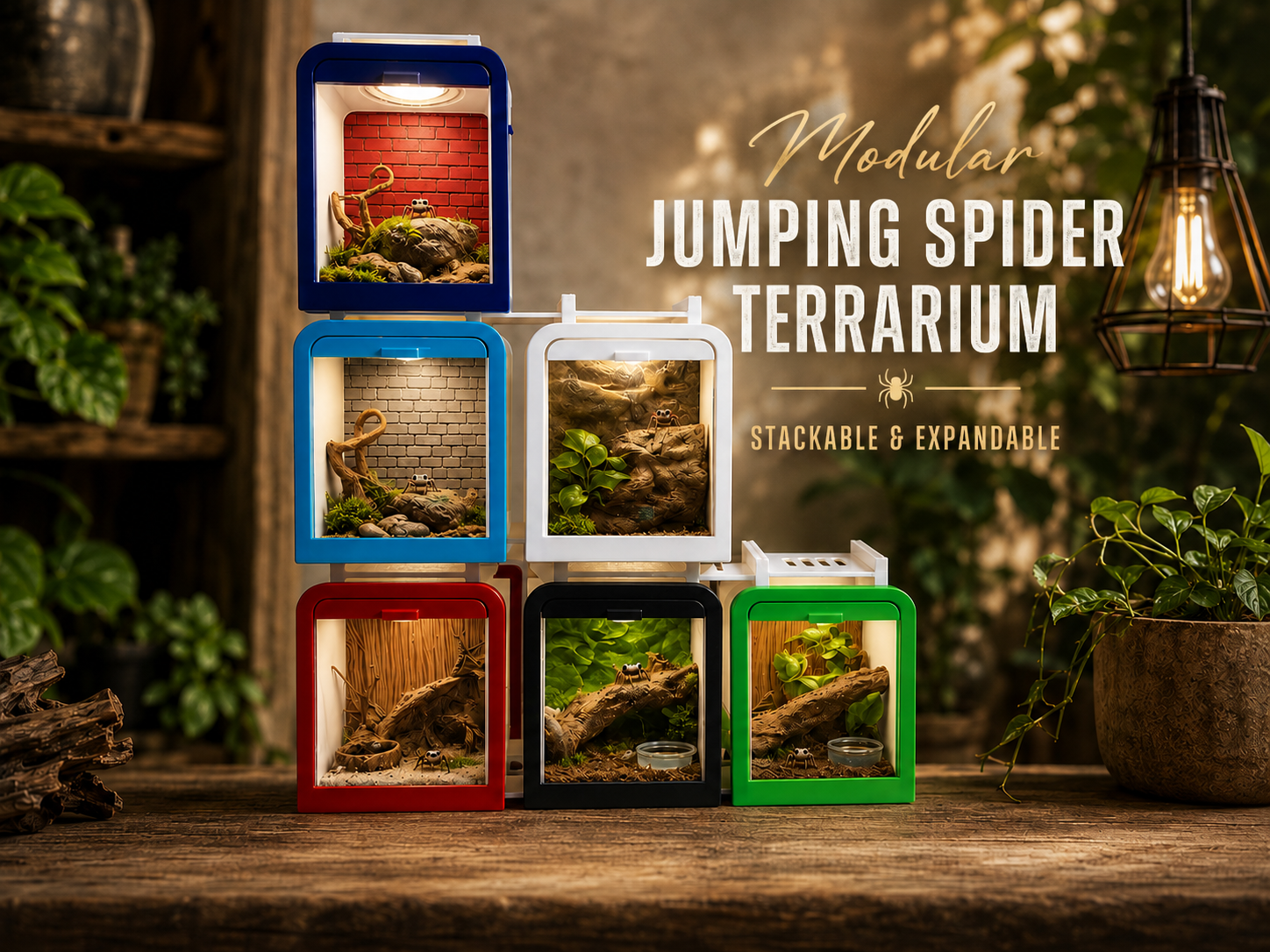 Jumping Spider Terrarium | Stackable & Expandable