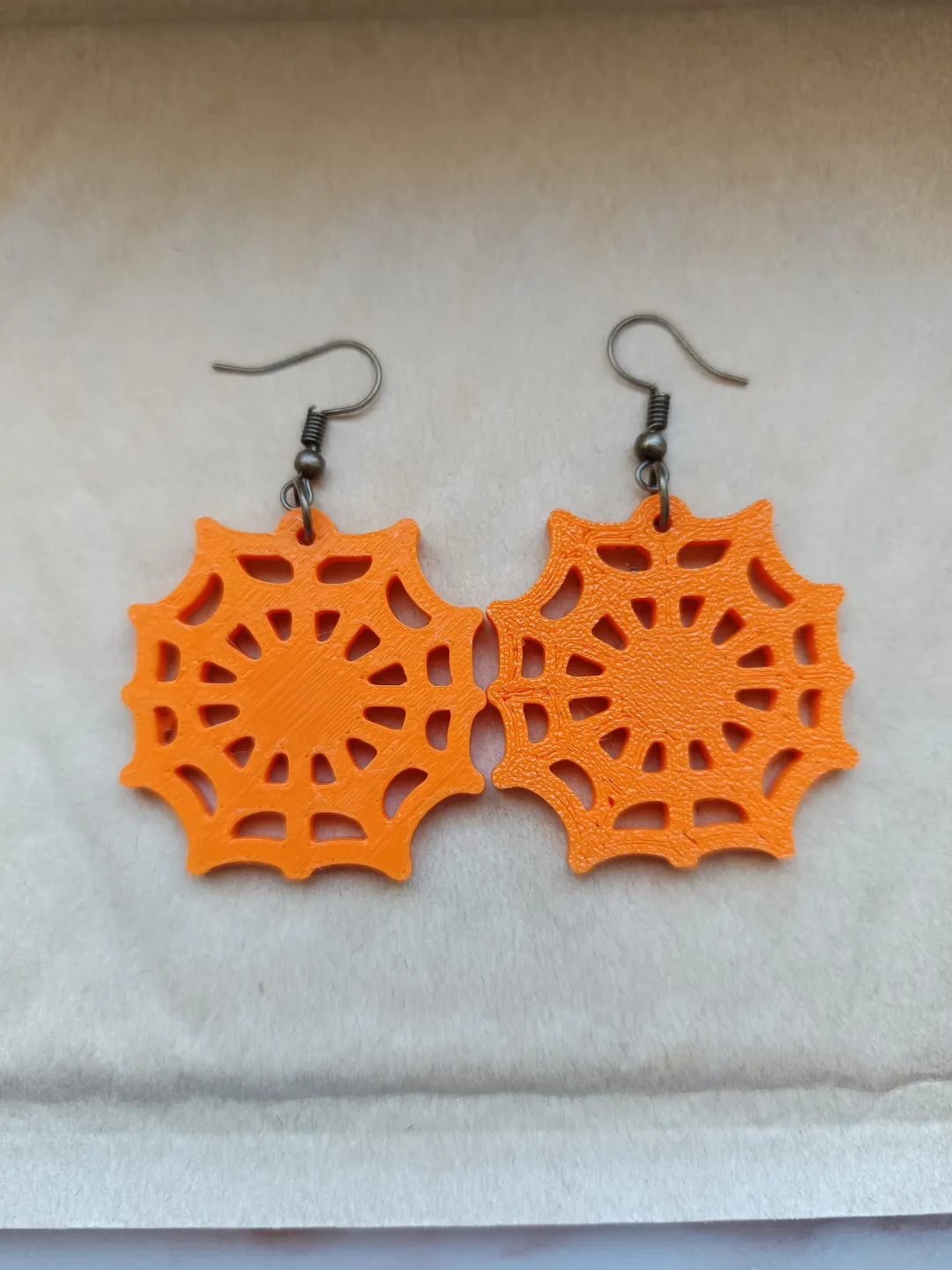 Cobweb Halloween Earrings view 2