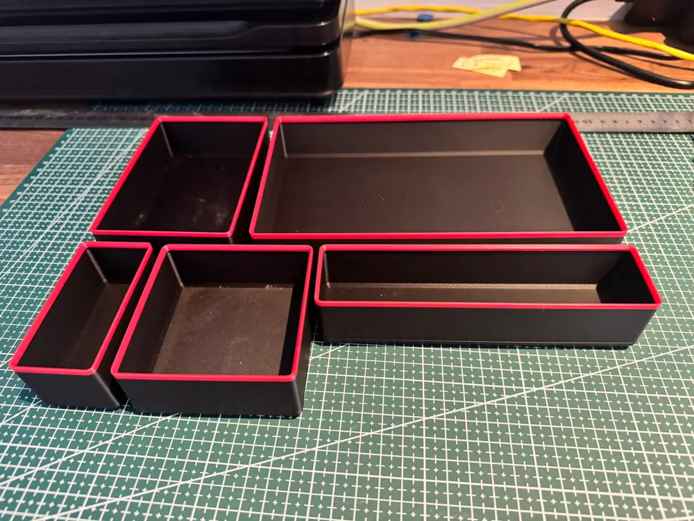 Gridfinity Bin Set 1x1 through to 5x5 +highlight - Free 3D Print Model ...