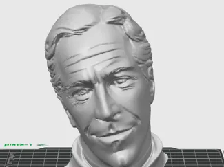 jeffrey epstein bust statue meme