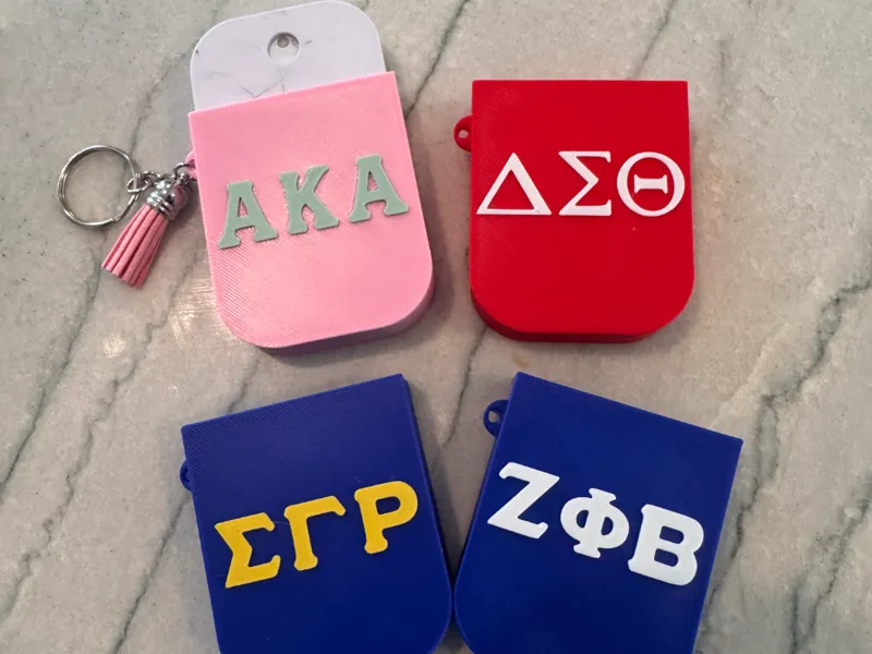 Sorority Hand sanitizer keychain holders