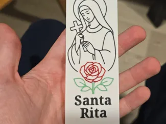 Marcapáginas de Santa Rita (Con AMS)
