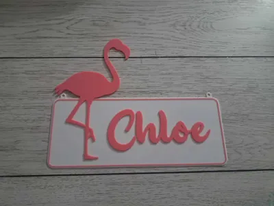 Flamingo Wall/Door Sign