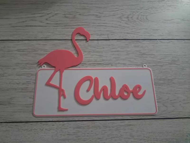 Flamingo Wall/Door Sign