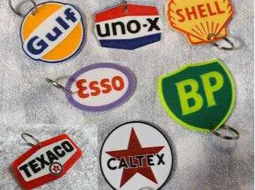 Retro Petrol Keyrings
