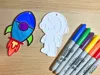Rocket and  astronaut