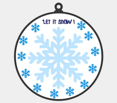 Let it snow ornament 
