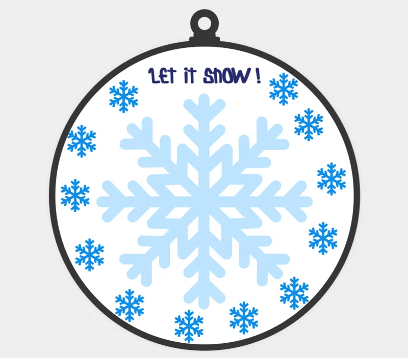 Let it snow ornament 