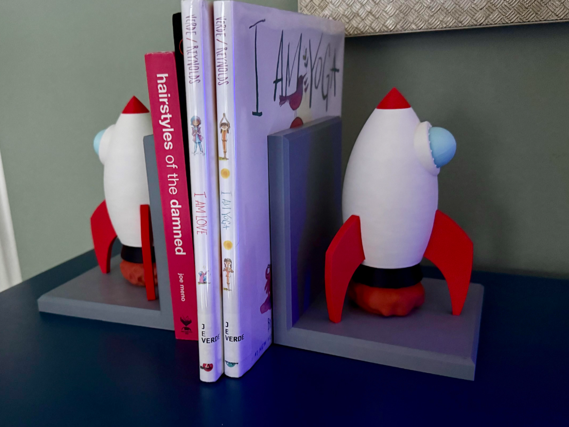 Rocket Ship Book Ends