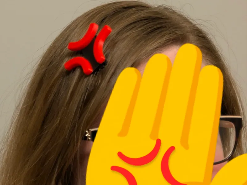 Anger Symbol Emoji Hair Clip
