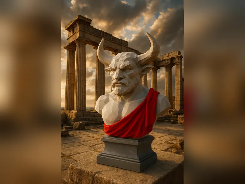 Griechischer Gott Büste
