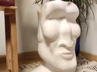 Moai Sigma Face – 18 Part Mold Plaster Concrete
