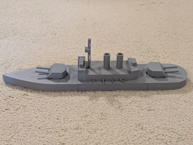 Simple Large Battleship (Snapfit Turrets and Hull)