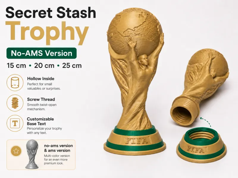 Secret Stash Trophy Hidden Compartment World Cup