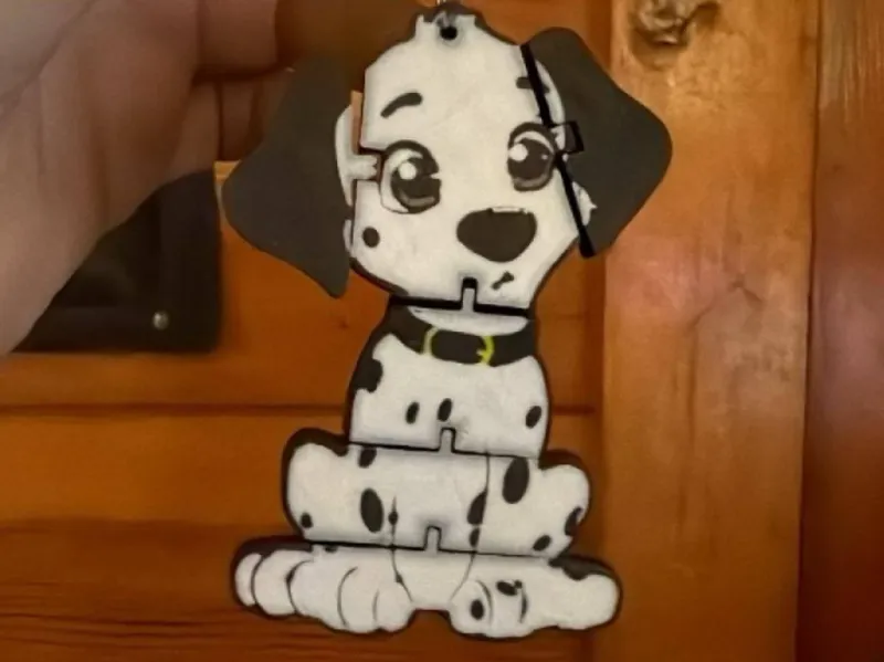 Dalmatian Flexi Keychain