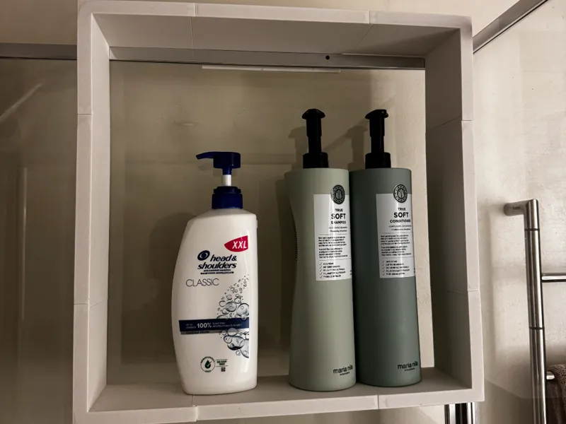 Shower cabinet shelf 400x400