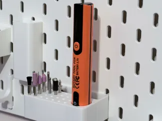 Rotary tool holder for IKEA Skadis