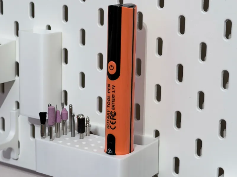 Rotary tool holder for IKEA Skadis