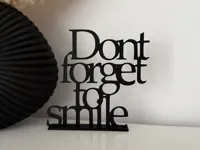 Lettrage déco « Don't forget to smile » — photo 1