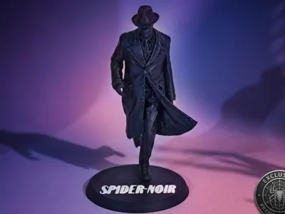 Spider-Man Noir Figure with Custom Stand | NO AMS