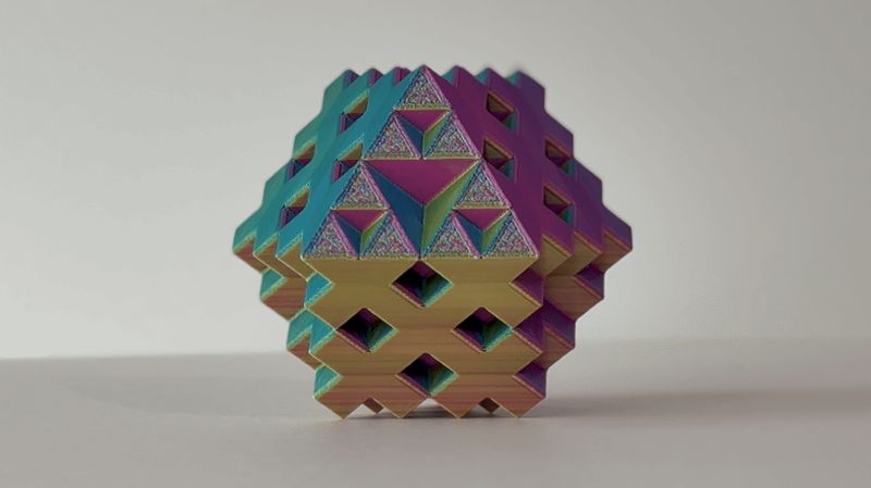 Recursive Cube Cross Fractal | Level 2