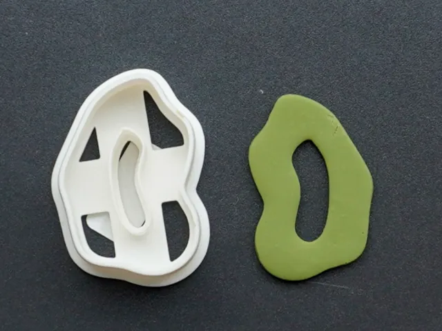 Organic Polymer Clay Cutter Earrings Necklace