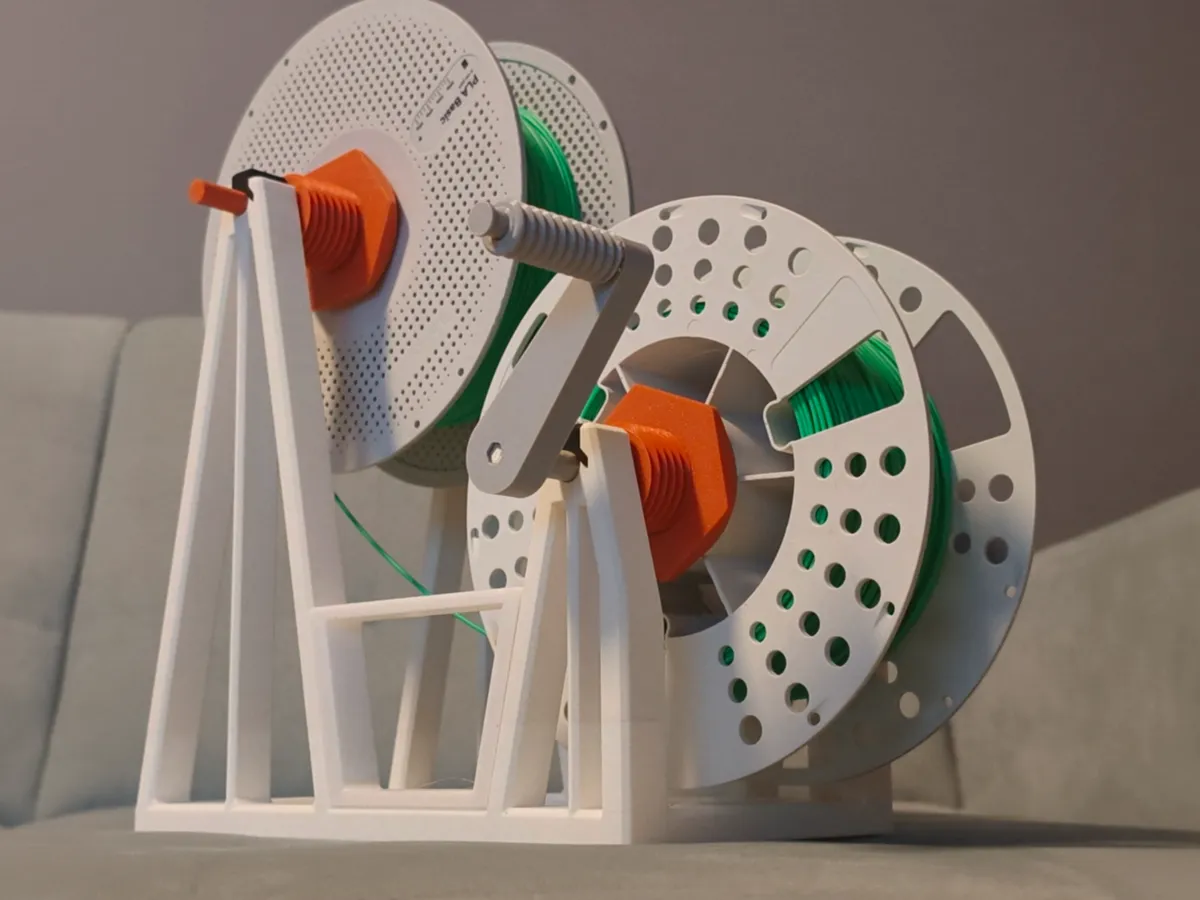 Simple Spool Easy Fast Spool Respooler 100% printed V2 - Free 3D Print Model ...