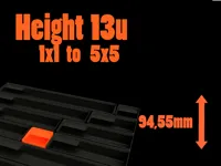 13u Height 1x1 to 5x5