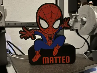 Spider-Man Lightbox Nome Personalizzabile