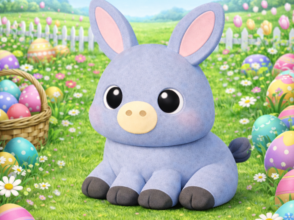 Easter Donkey Figurine